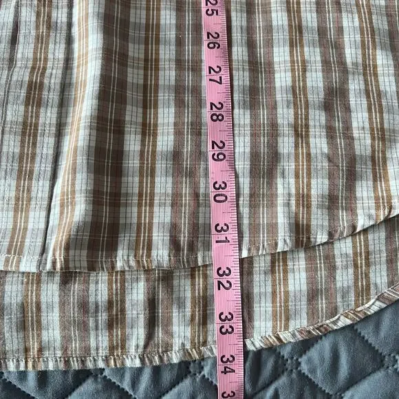 ✨Lot of 2 VTG Puritan Mens 2XL Plaid Stripe Button down Shirt Short Sleeve Y2K - Picture 10 of 13